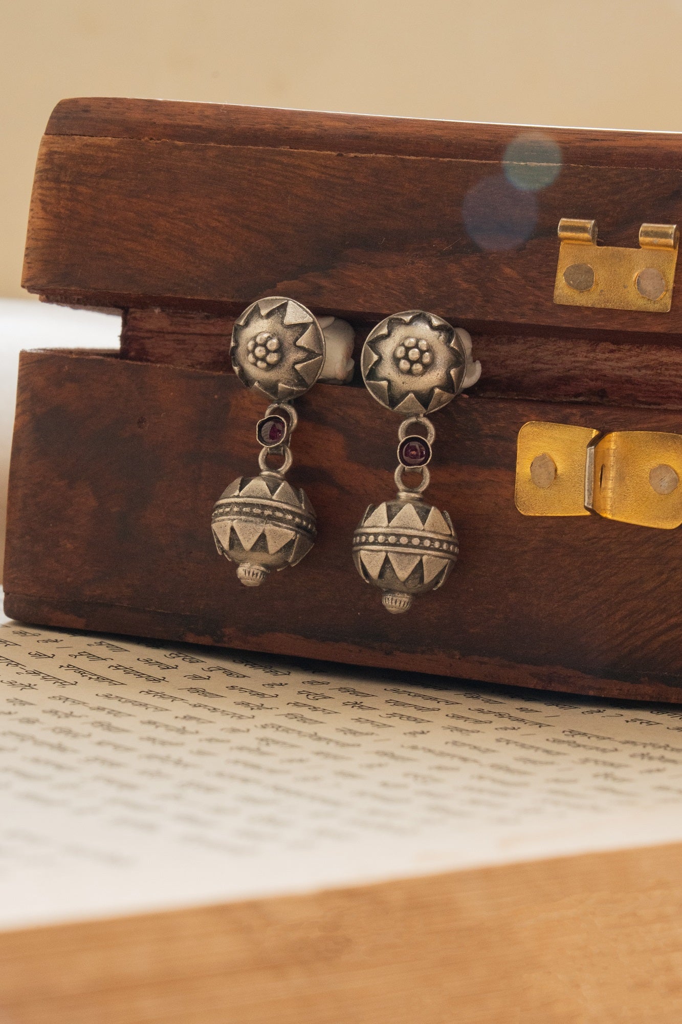 Vintage Bold Drop Oxidised Earring